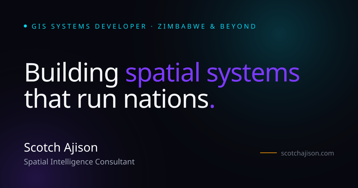 Scotch Ajison — Spatial Intelligence Consultant